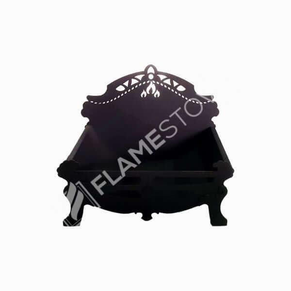 Şık design çelik odunluk, odun düzenleme için ideal, estetik bir soba aksesuarı.