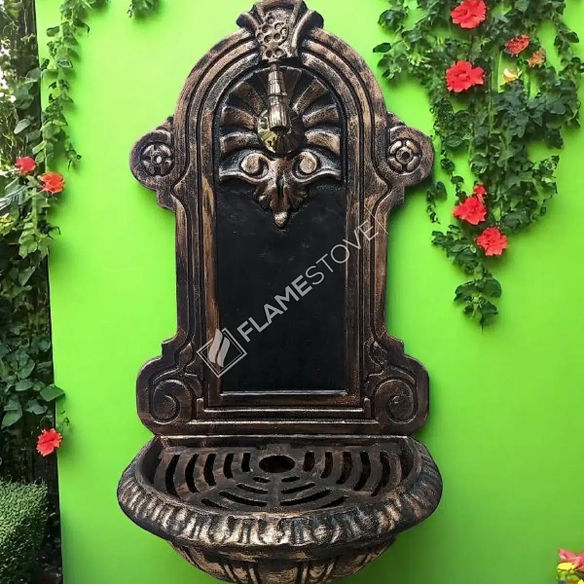Flame Stove FS-901 Bakır Döküm Alüminyum Bahçe Çeşmesi, Dış Mekan Dayanıklı Su Musluğu