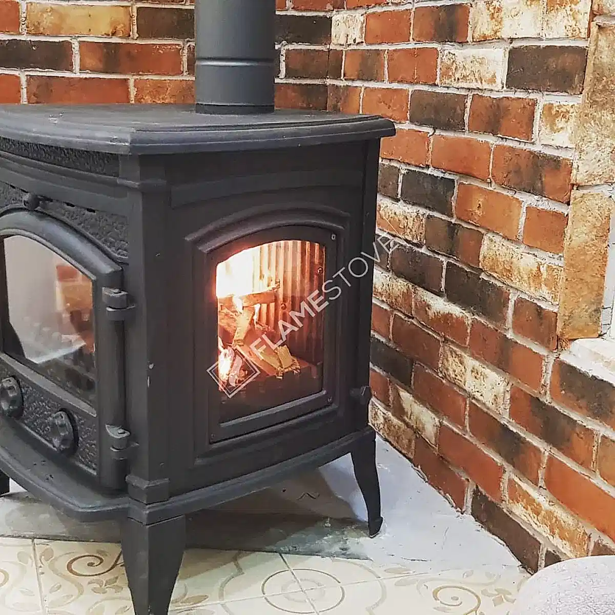 Sirius Ultra FS-14 Döküm Soba, Yüksek Verimli, Alman Seramik Camlı, 9 kW