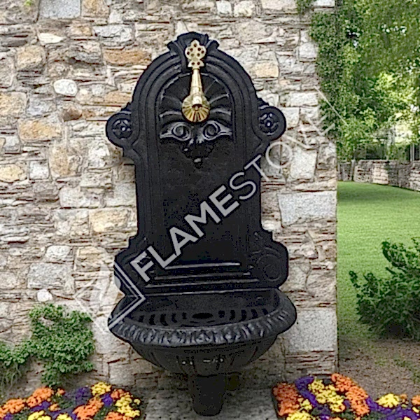 Flame Stove FS-903 Mat Siyah Alüminyum Bahçe Çeşmesi - Dış Mekan Zarafeti