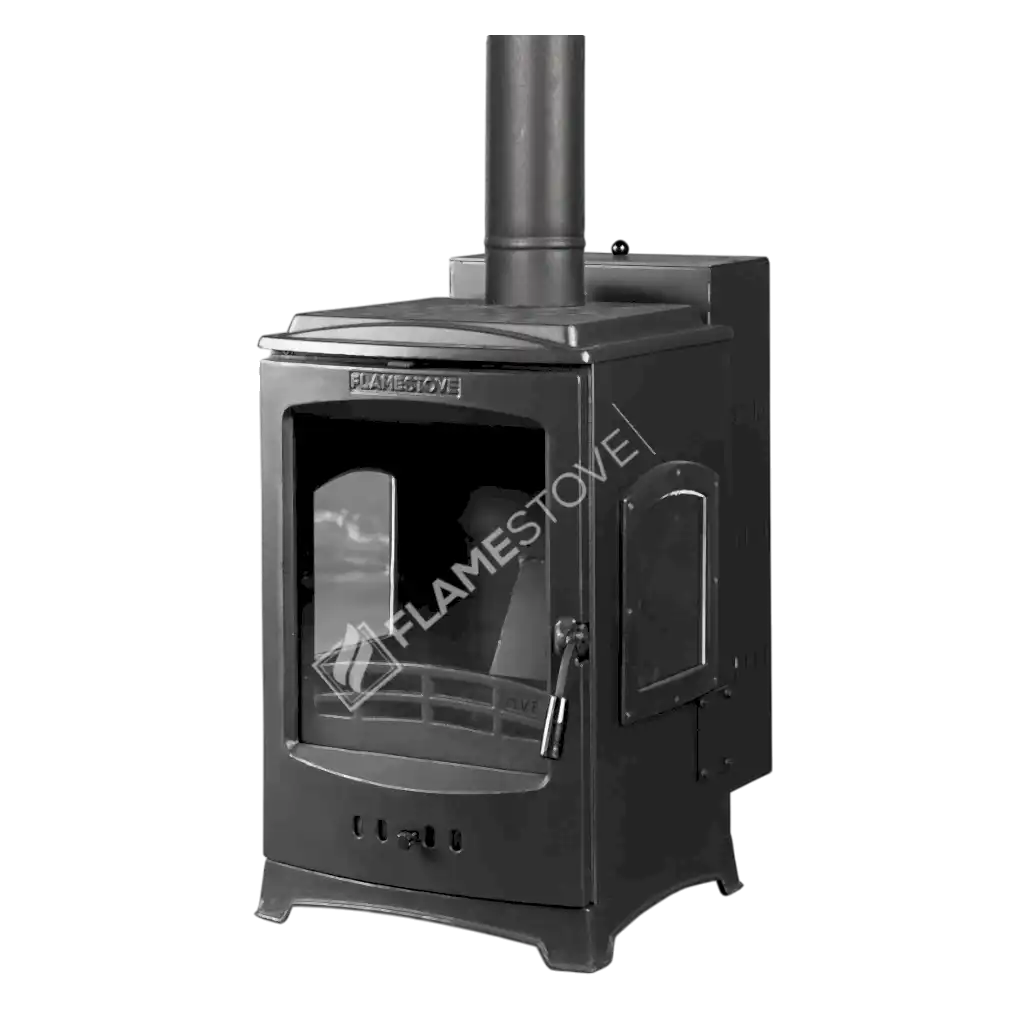 Lodi Lux Pelet Soba: Üç Camlı, Yüksek Verimli, 7 kW, Krom Hazneli 